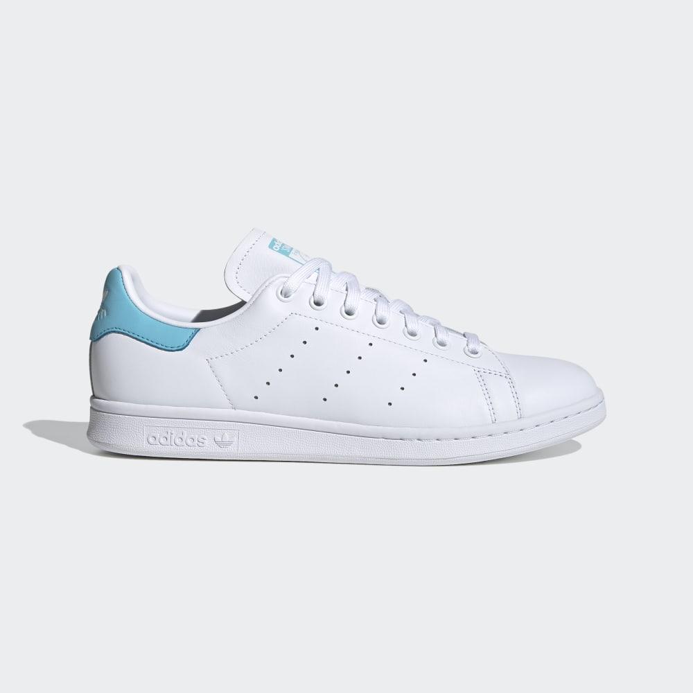 Adidas Women's Stan Smith Originals Shoes White/Blue Ireland EF4480